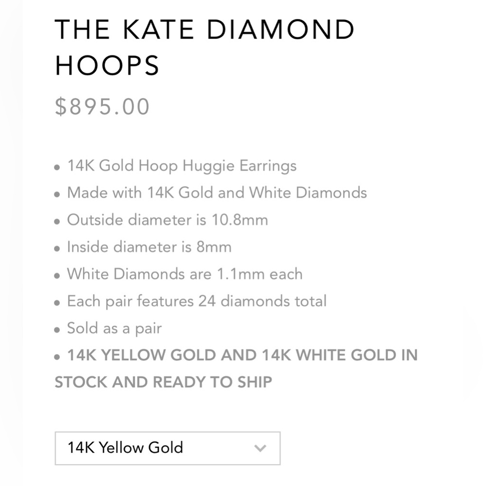 Kate Diamond Hoops